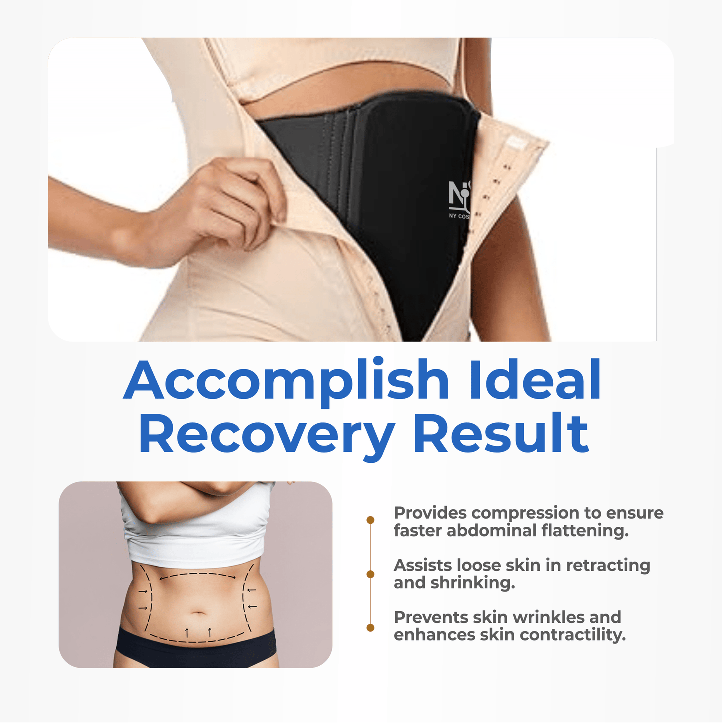 Medical-grade post-surgery abdominal lipo foam board case 30 post-operative compression recovery professional