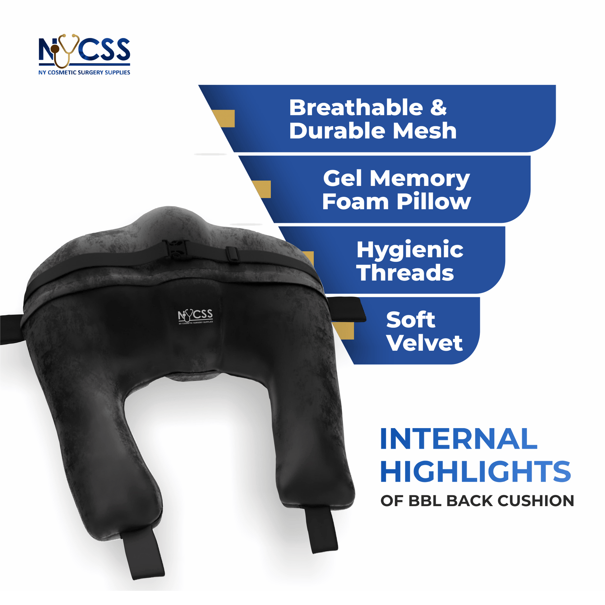 Medical-grade BBL back support cushion wholesale case 30 post-operative recovery Brazilian butt lift professional