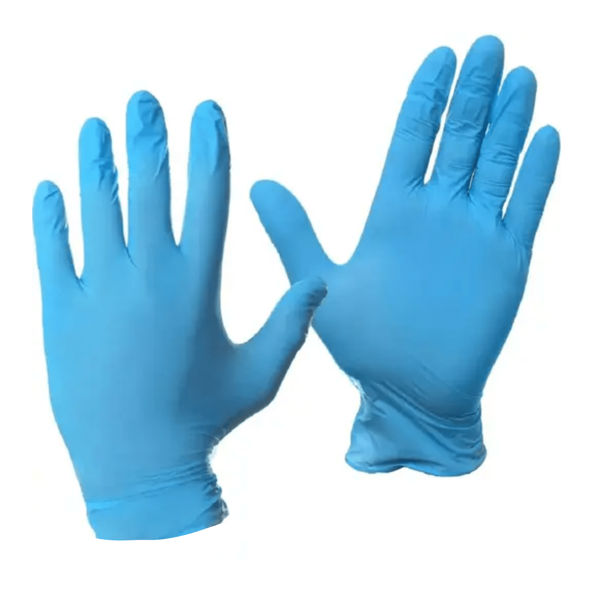 Medical-grade blue nitrile powder-free examination gloves, 200-count, for post-operative protection and professional use.