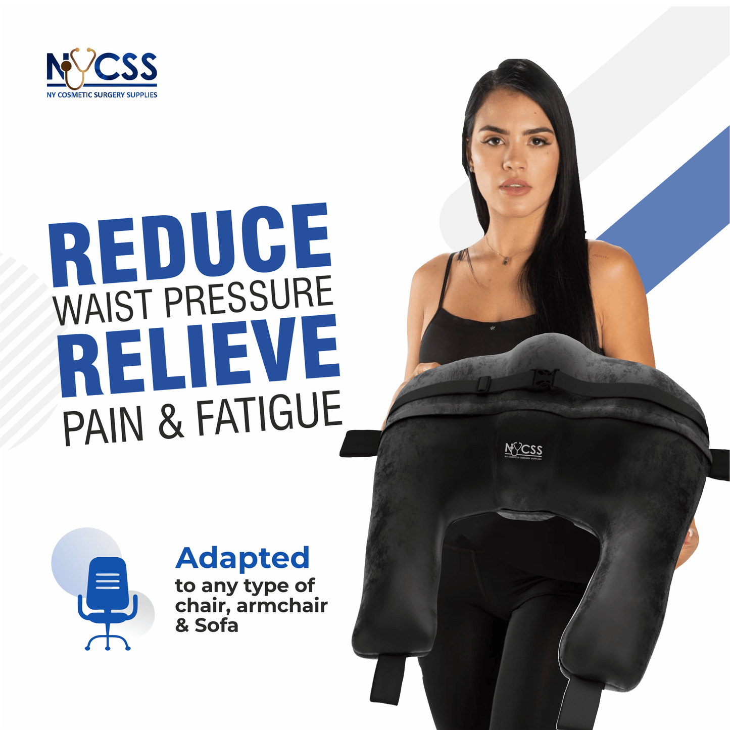 Medical - Grade BBL Pillow + Back Support Cushion Set | Post - Surgery Recovery Kit | NYCSS - NY Cosmetic Surgery Supplies