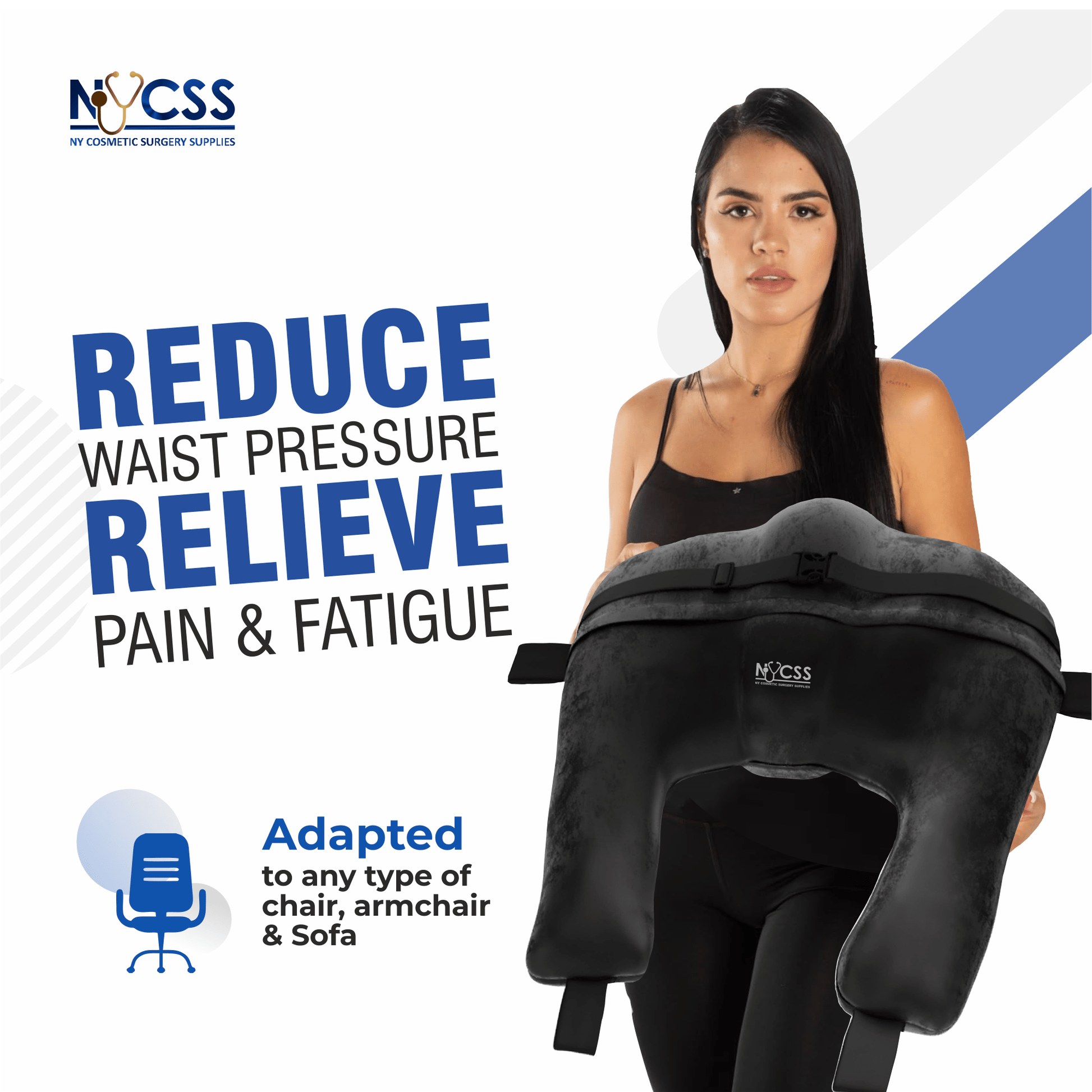 Medical-grade BBL pillow back support cushion set post-surgery recovery kit Brazilian butt lift professional care