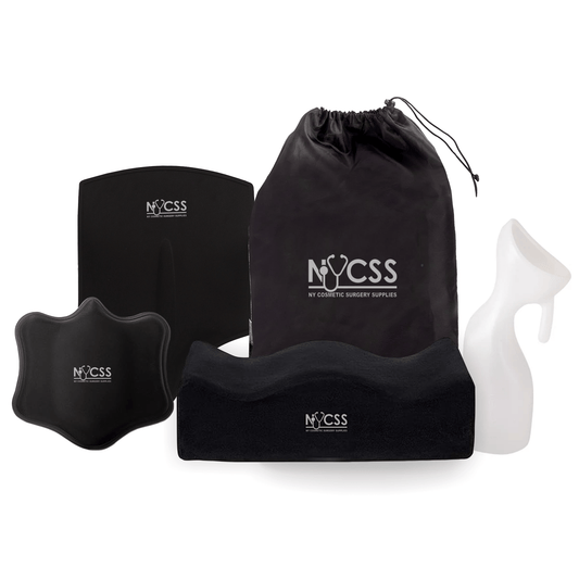 Medical-grade BBL post-op recovery bundle, Brazilian butt lift, a comprehensive supply, and professional healthcare support