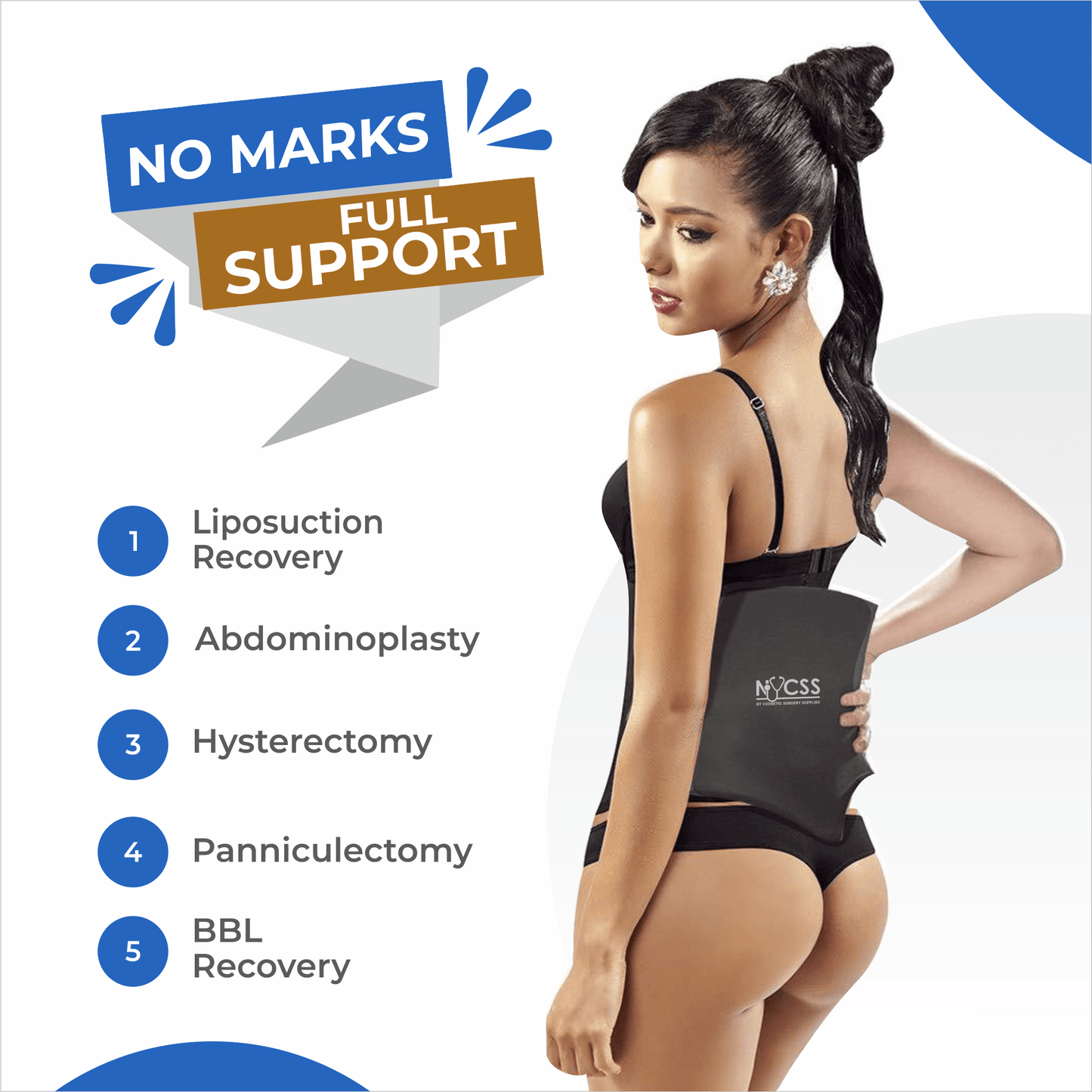 Medical-Grade Lipo Foam Back Board Post-Op Support