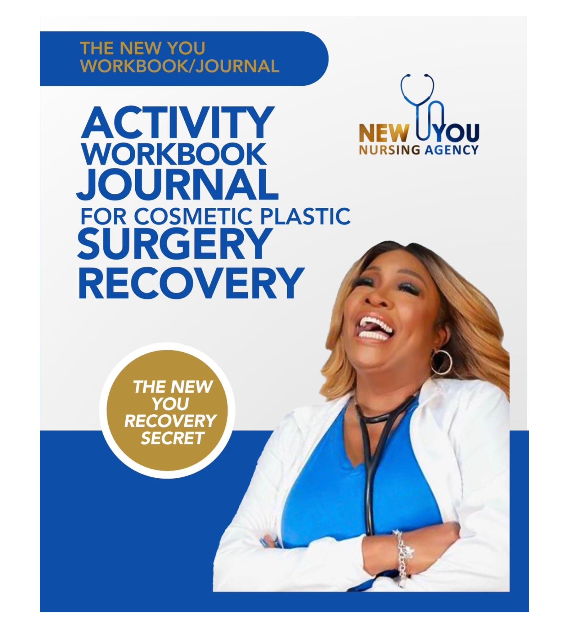 Medical-grade post-surgery activity workbook, journal recovery guide, post-operative education, and professional healthcare