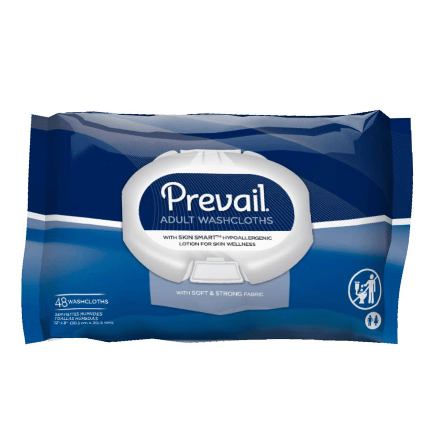 Medical-grade soft pack adult washcloths, incontinence wipes, 48 count, post-operative hygiene care professional