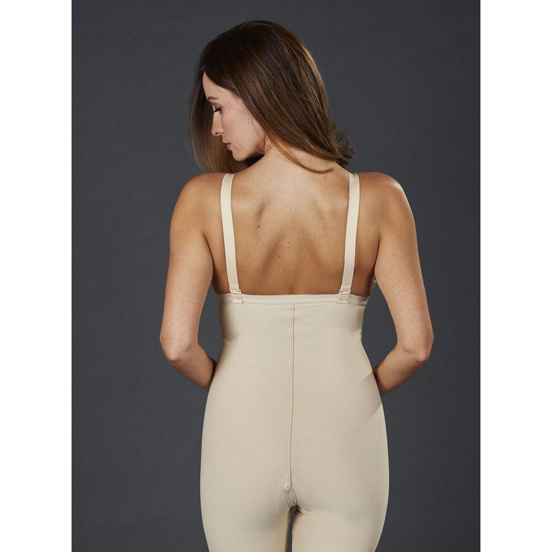 Medical-grade Sculptures strapped below the knee girdle, a non-separating compression recovery garment, professional