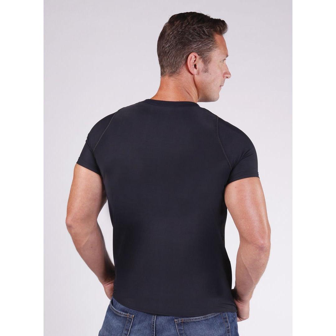 Medical-grade Stage 2 male compression shirt post-operative recovery garment professional chest surgery support
lies