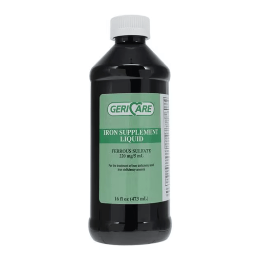 Medical-grade iron liquid ferrous sulfate 16oz post-operative anemia prevention recovery supplement professional