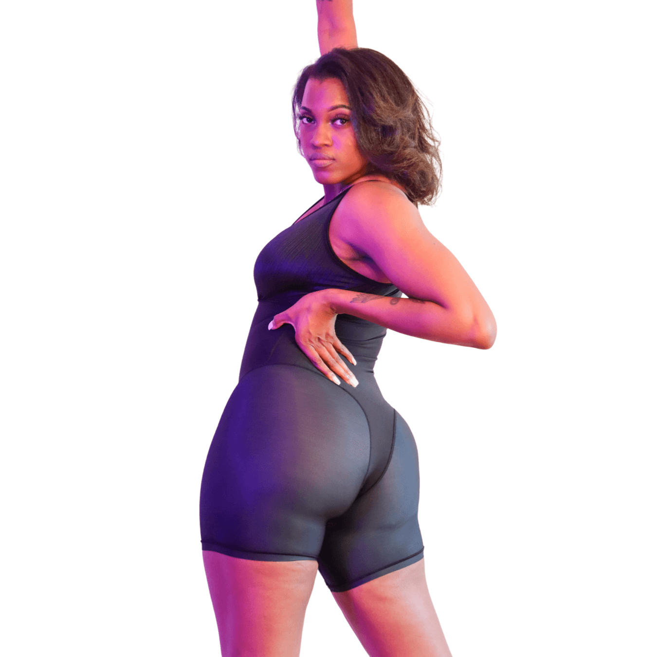 Above Knee Brazilian Body Shaper Sculptures Hip Relief"